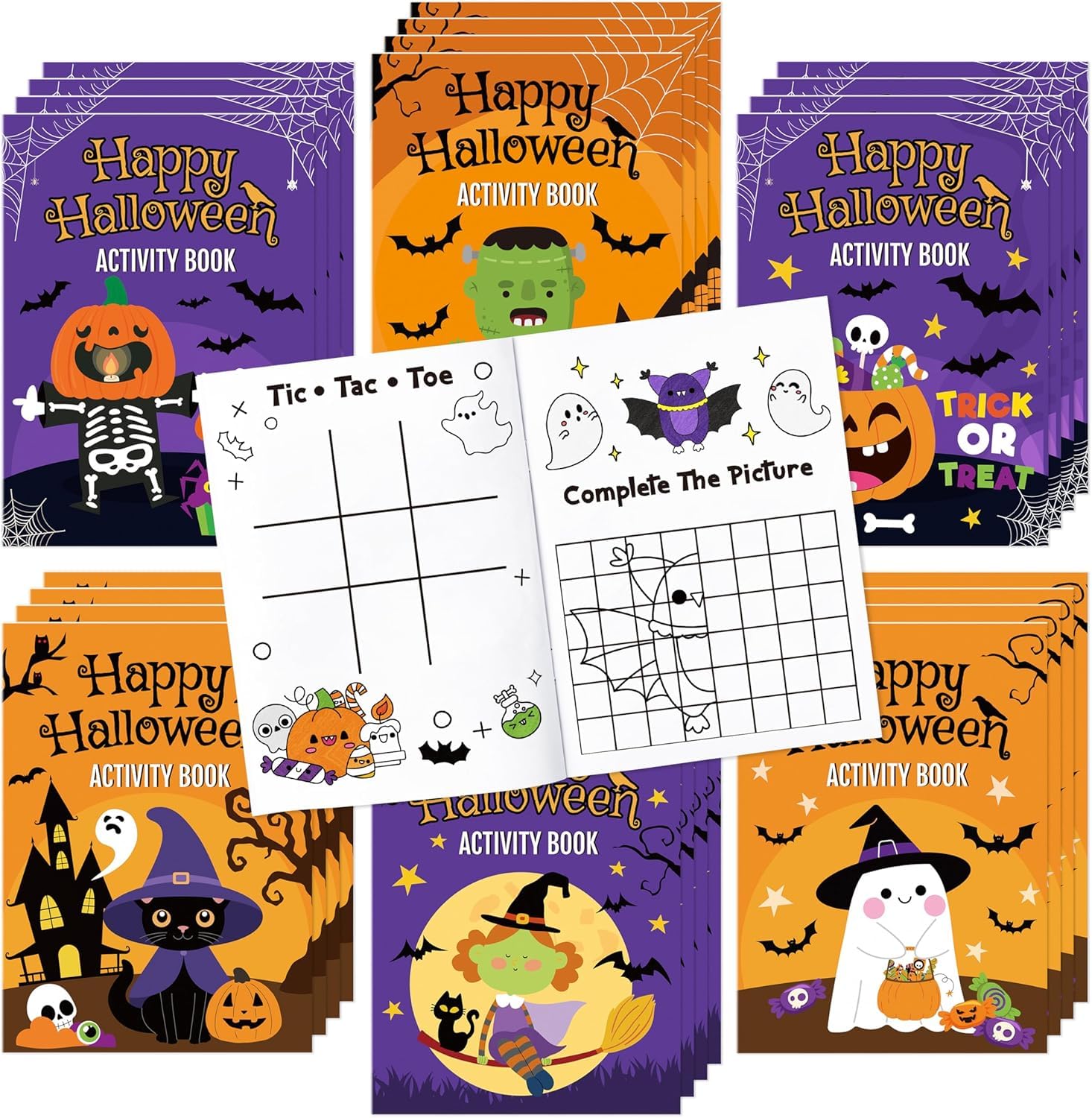 2ooya Mini Halloween Activity Books for Party Favours Activity Set