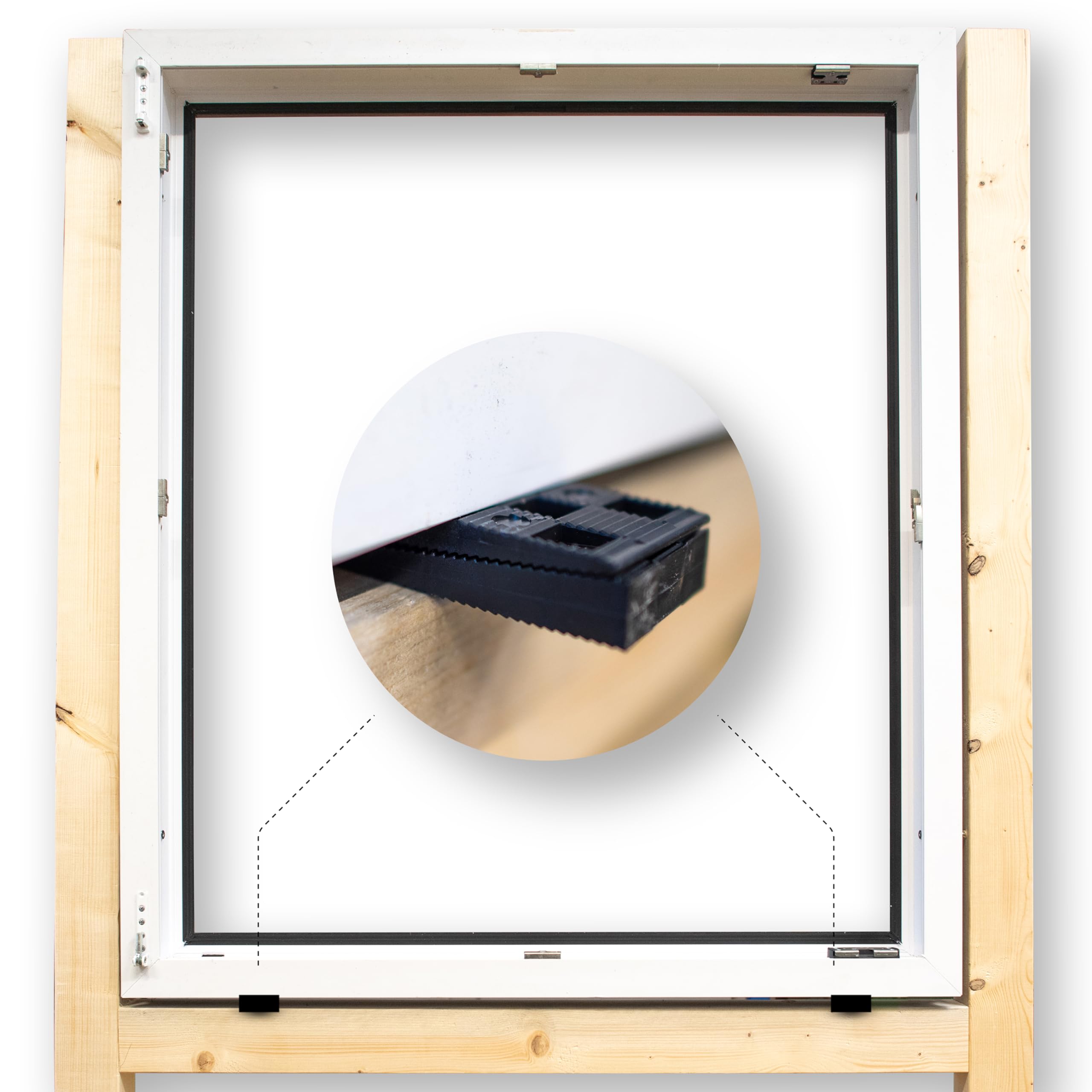 TOX cunei di montaggio Distance Wedge in plastica (PP), nero, versatile, allineamento antiscivolo, resistente agli agenti atmosferici, 90x45x15 mm, 1 sacchetto, 10 pz, 0656001151