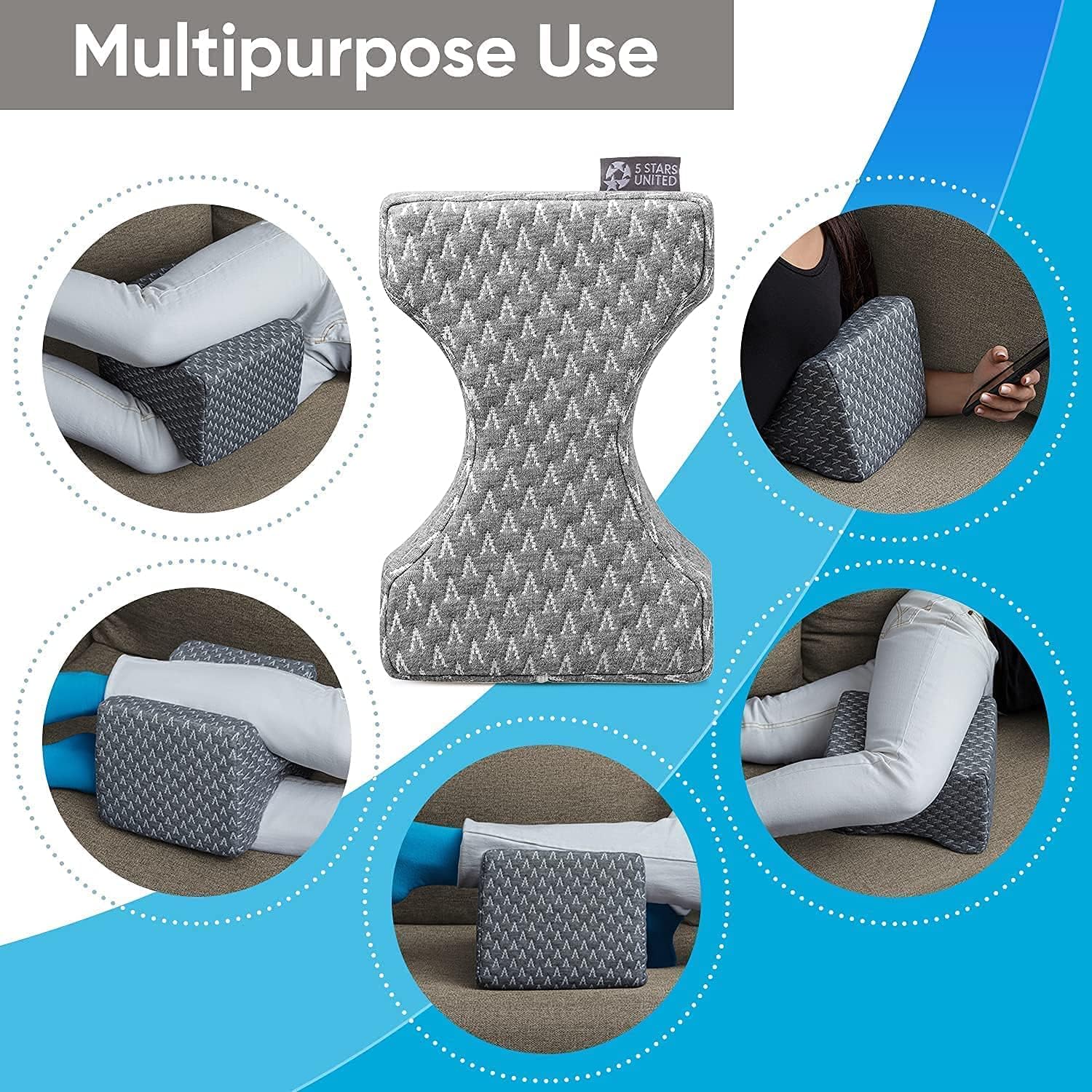 Knee Pillow for Side Sleepers , Donut Pillow Hemorrhoid Cushion and Back Support for Office Chair Bundle : Home & Kitchen
