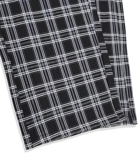 Miniatura 6 de OYOANGLE Pantalones largos de pierna recta con estampado a cuadros para hombre con bolsillo Y2k Streetwear pantalones cargo