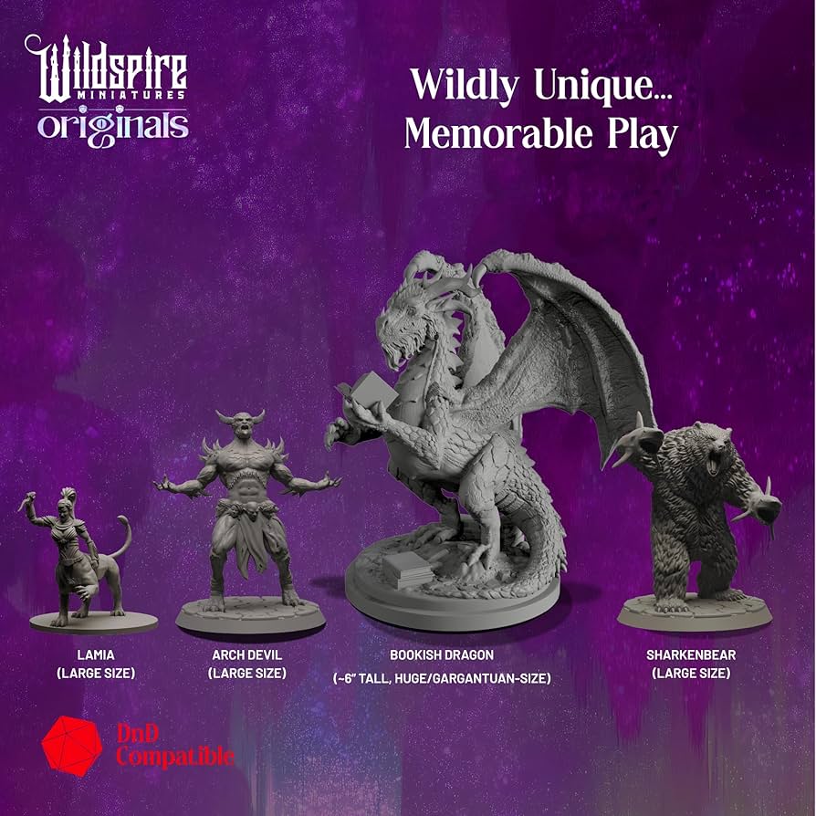 Amazon | Wildspire ファンタジーミニチュア&ブックっぽいドラゴン DND Amazon | Wildspire ファンタジーミニチュア&ブックっぽいドラゴン DND