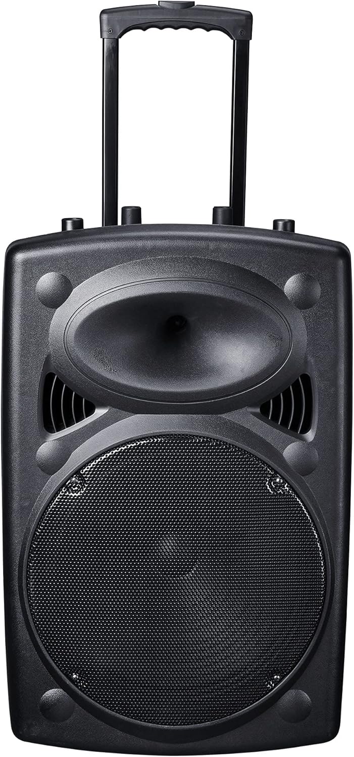 AW 1500W Portable Active PA Speaker w/Wireless Microphone