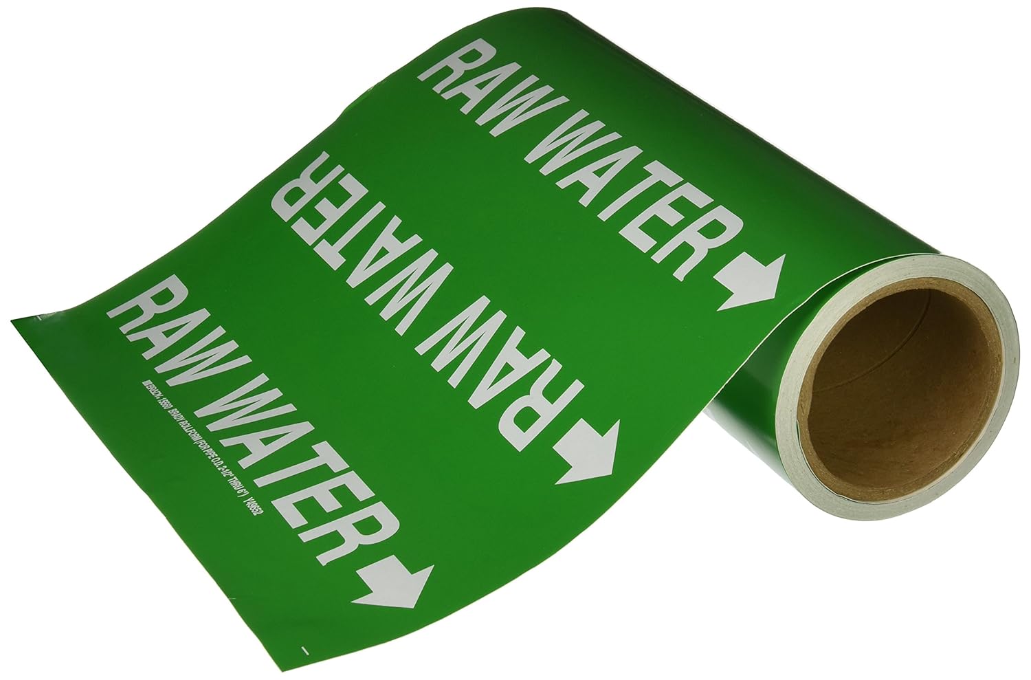 Brady 15560 Pipe Marker, Raw Water, Green