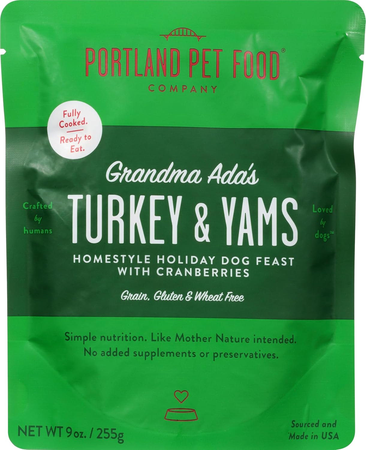 Portl​and Pet Food Company Dog Meal Turkey & Yam 9 oz (Pack of 8)