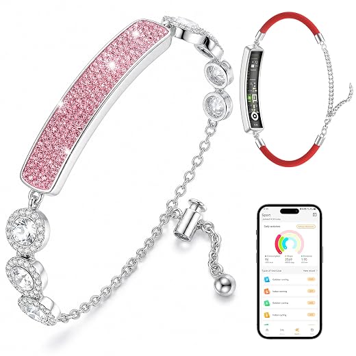 Smart Bracelet for Women – Jewelry Fitness & Activity Trackers with 24/7 Activity Heartbeat, Rhythm & Recovery, Adjustable Screenless Tracker for Women