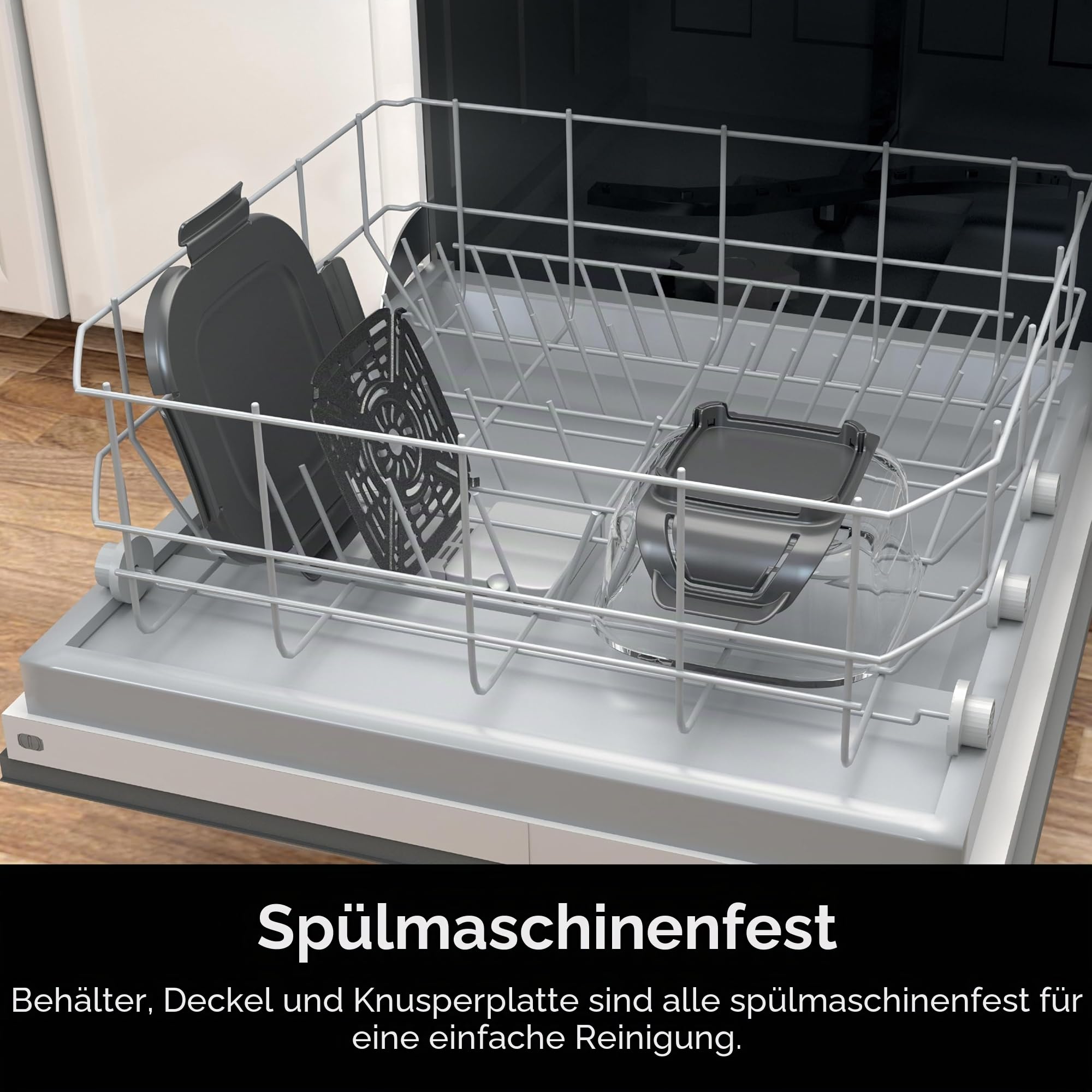 Ninja TempWare Glasbehälter mit auslaufsicherem Aufbewahrungsdeckel, kompatibel Crispi tragbares Kochsystem, mikrowellen-, gefrier- und spülmaschinenfest, PFAS-freie Glaskochfläche | 250 °C, PFAS- und PTFE-frei, mikrowellen-, gefrier- und spülmaschinenfes