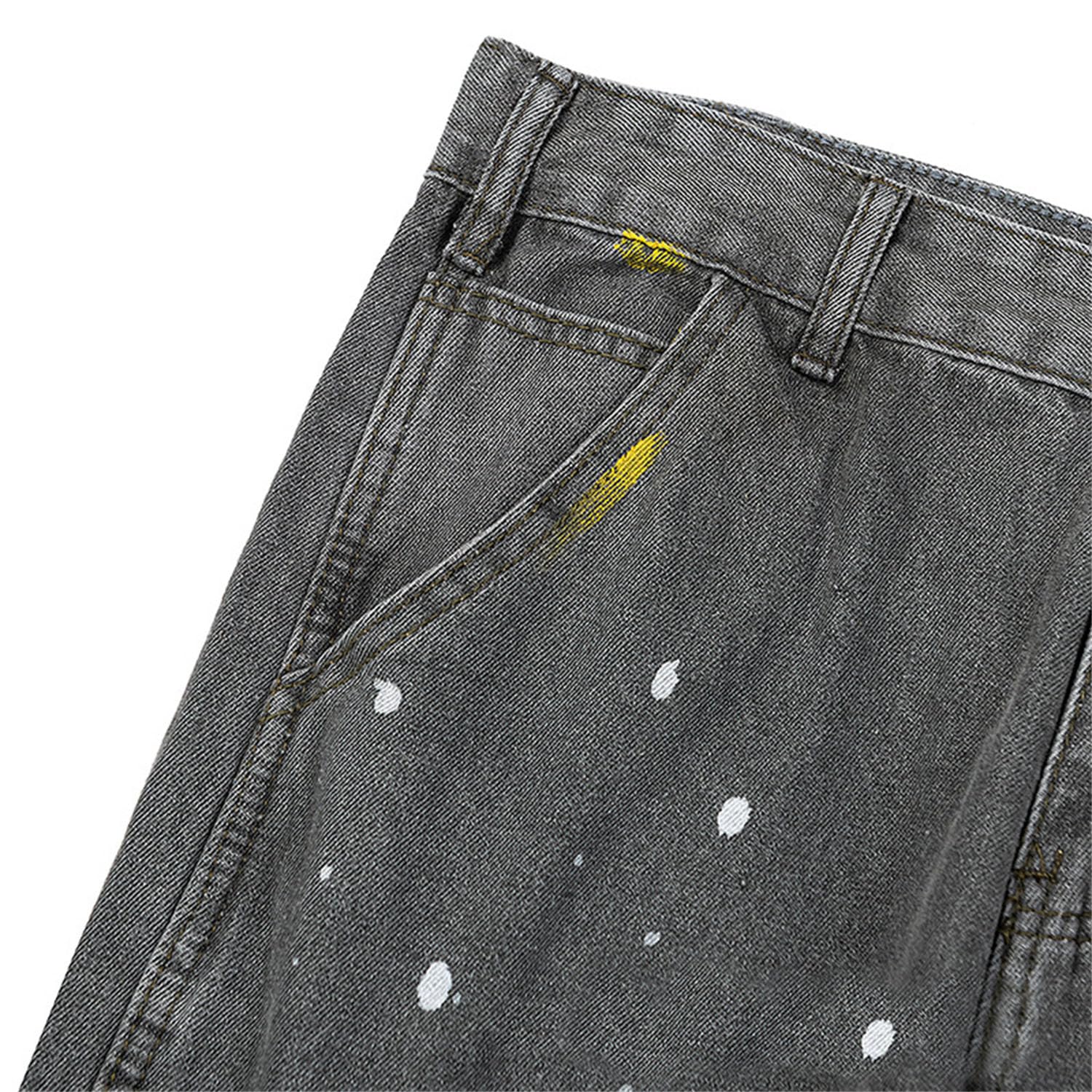 Genérico Nostalgic Retro Unisex Couple Jeans - Estilo Callejero, Lavado Micro-Flared, Patchwork Negro Y Azul, De Moda Suelto para Hombres Y Mujeres