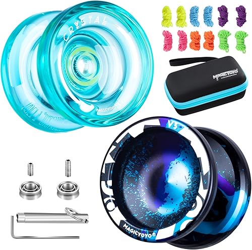 MAGICYOYO Yoyo profesional paquete de 2 Yoyo sensible para principiantes, Pro Yoyo V3 y Magicyoyo K2 Crystal con rodamientos Yoyo que no responden