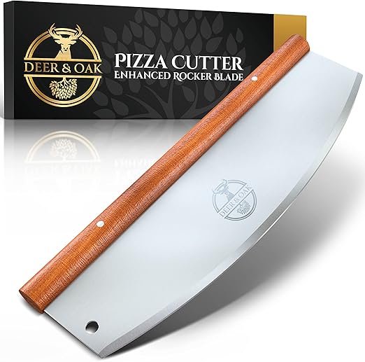 Deer & Oak Pizza Cutter 36cm Pizza Rocker Cutter Pizza Cutter