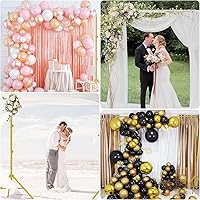 Vista 6 de Kit de soporte para telón de fondo EMART de 10x7 pies (ancho x alto) para estudio fotográfico, soporte ajustable con 2 barras transversales, 8