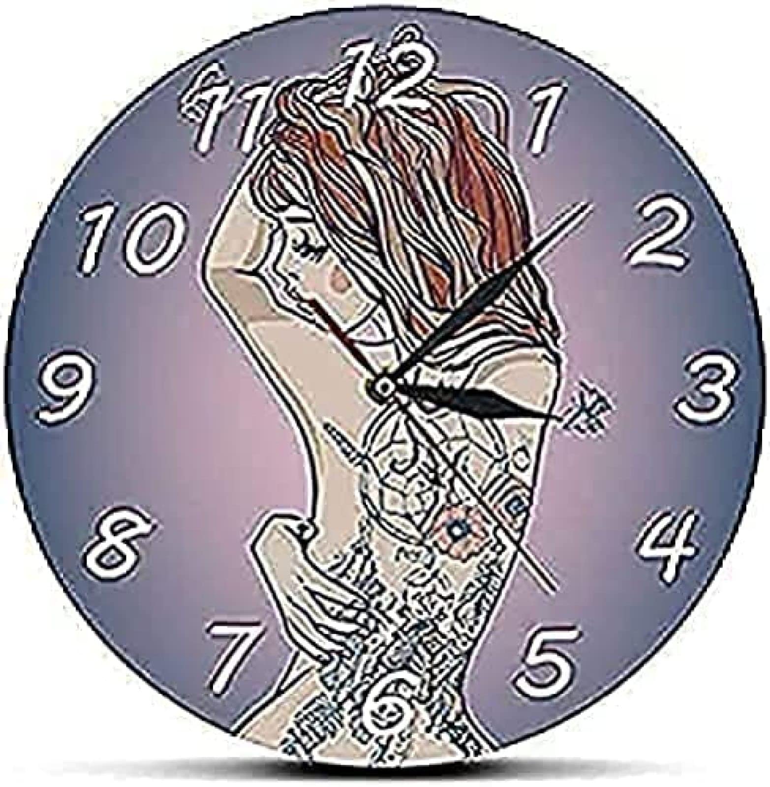 Horloge murale tatouage originale, le cadeau idéal pour passionné de tattoos