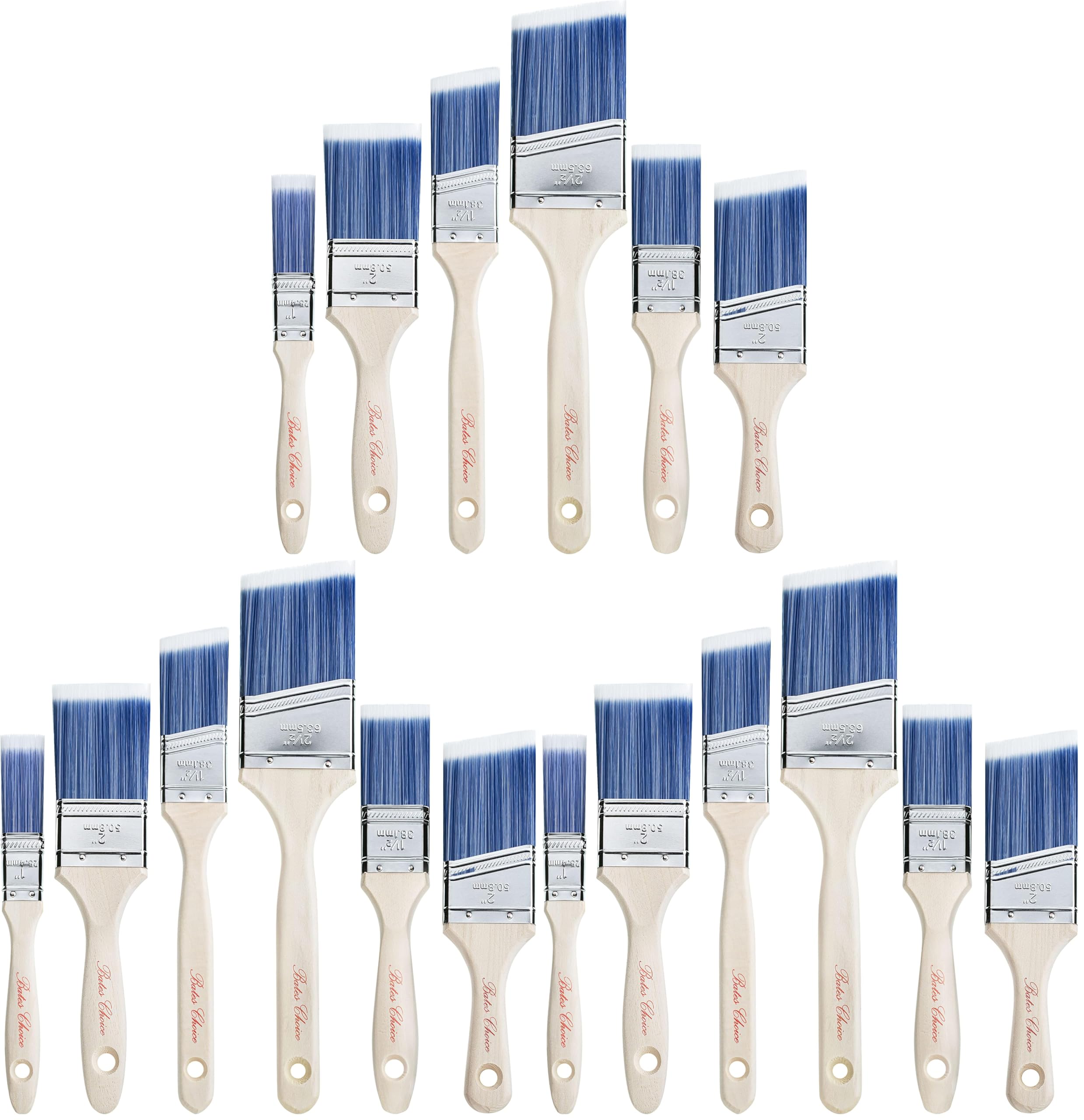 Bates Paint Brushes - 6 Pack for Walls & Projects -20 Bates Paint Brushes - 6 Pack for Walls & Projects -20