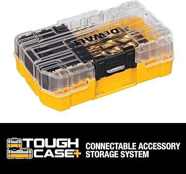 DEWALT DW1354 14 parçalı titanyum matkap ucu seti, gümüş,