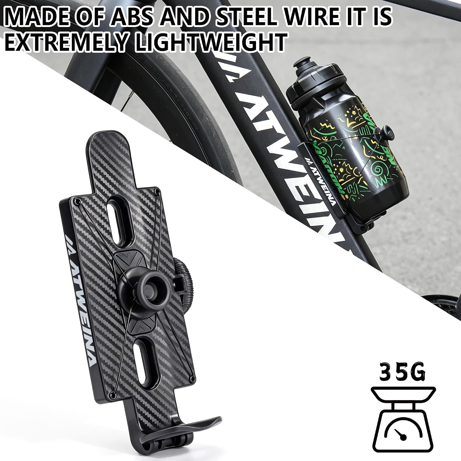 Adjustable Bike Water Bottle Cage for Any Bottle