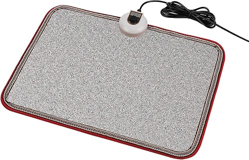 Alfombrillas eléctricas con calefacción debajo del escritorio, calentador de pies calentado - Calentador de dedos de 110 V para oficina y hogar