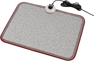 Tappeti Riscaldati Elettrici Sotto la Scrivania, Scaldapiedi Elettrico - 230v Riscaldatore per i Piedi per Ufficio e Casa (Grana di Pietra)