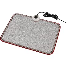 Electric Heated Floor Mats Under Desk, Heated Foot Warmer - 110v Toes Warming Heater for Office and Home(Stone Grain)