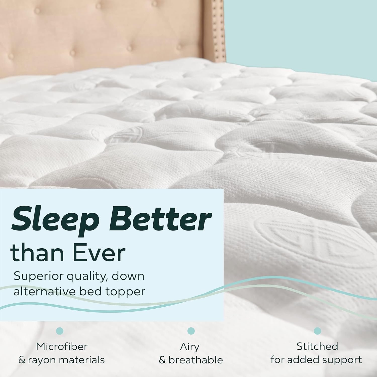 Twin Size Mattress Pad - Ultra Soft Rayon Derived from Bamboo Plush Breathable Mattress Topper Up to 18 inch Deep - Premium Mattress Pad - 39x75 inches