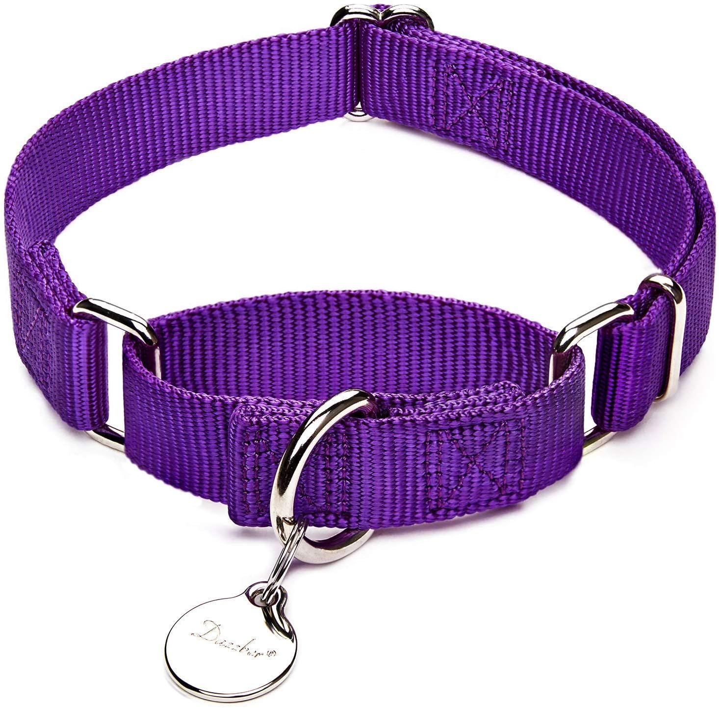Dazzber Dog Collar Martingale Collar Nylon No Pull Pet Collar Heavy Duty Dog Martingale Collars for Medium and Large Dogs