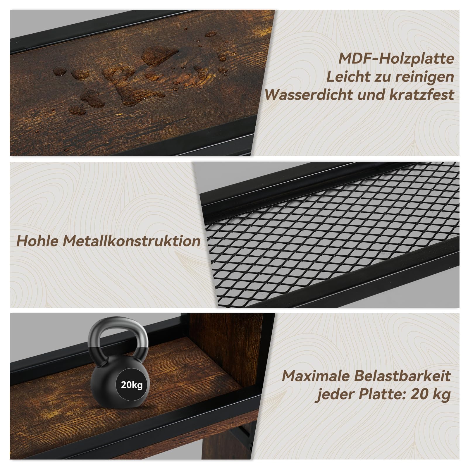 YOURLITE Weinregal Wand, mit LED-Beleuchtung Metall, Bar Regal mit LED-Licht, Wandmontage Wine Display-Ständer, 3 Ebenen Weinregal Metall, für Bars, Wohnzimmer, Küche, Restaurant, Schwarz