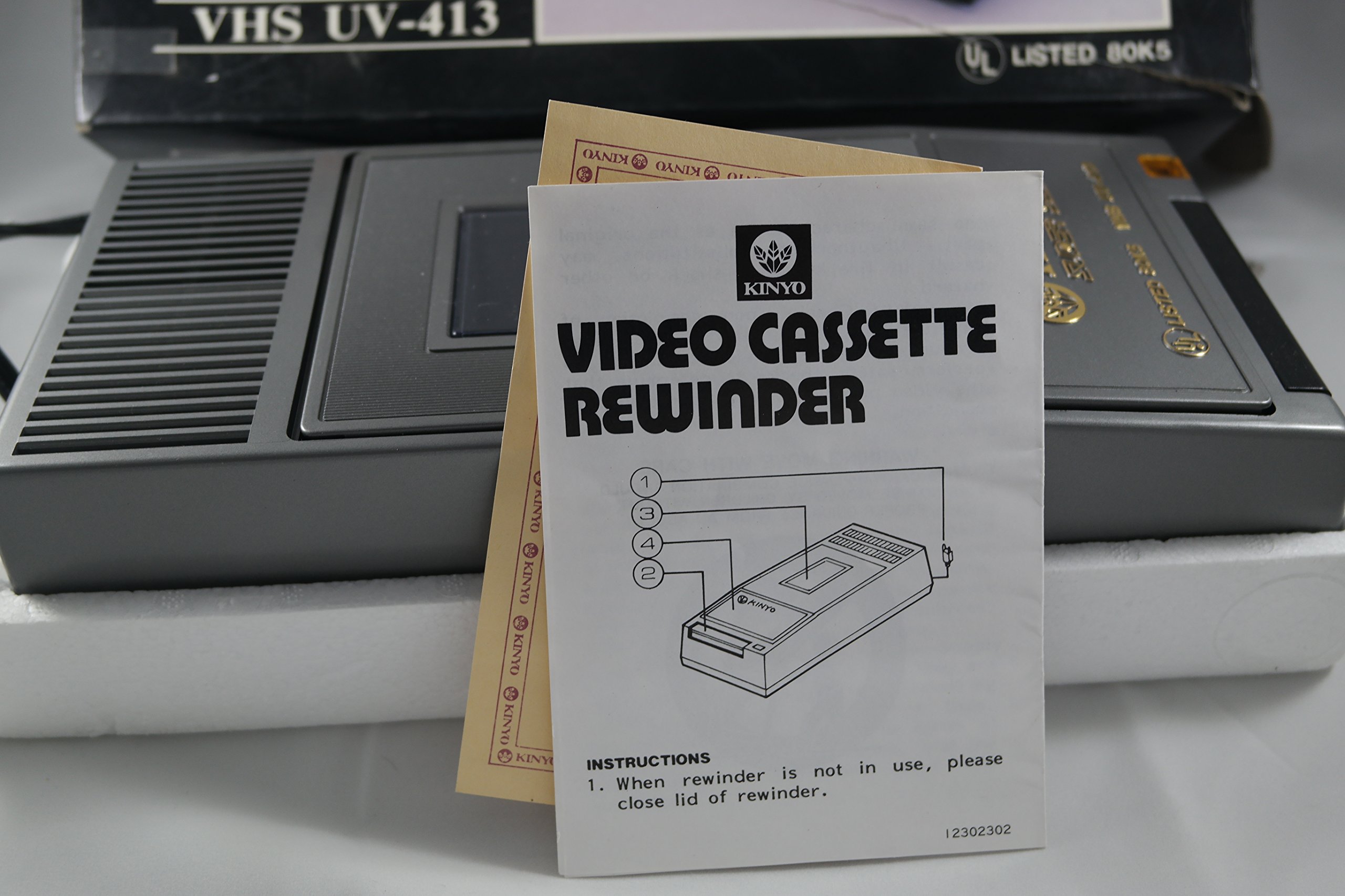 Rebobinador de vídeo Kinyo – Reboque de vídeo de fita VHS – Código