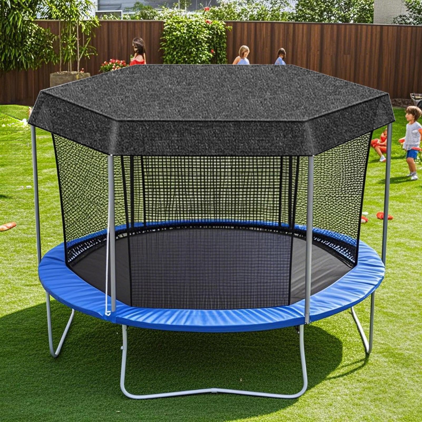 Copertura per trampolino, 1,8 m/2,4 m/3,0 m/3,7 m/4,3 m, copertura per trampolino, copertura per tenda per trampolini, protezione UV, copertura parasole impermeabile, pieghevole, per trampolini