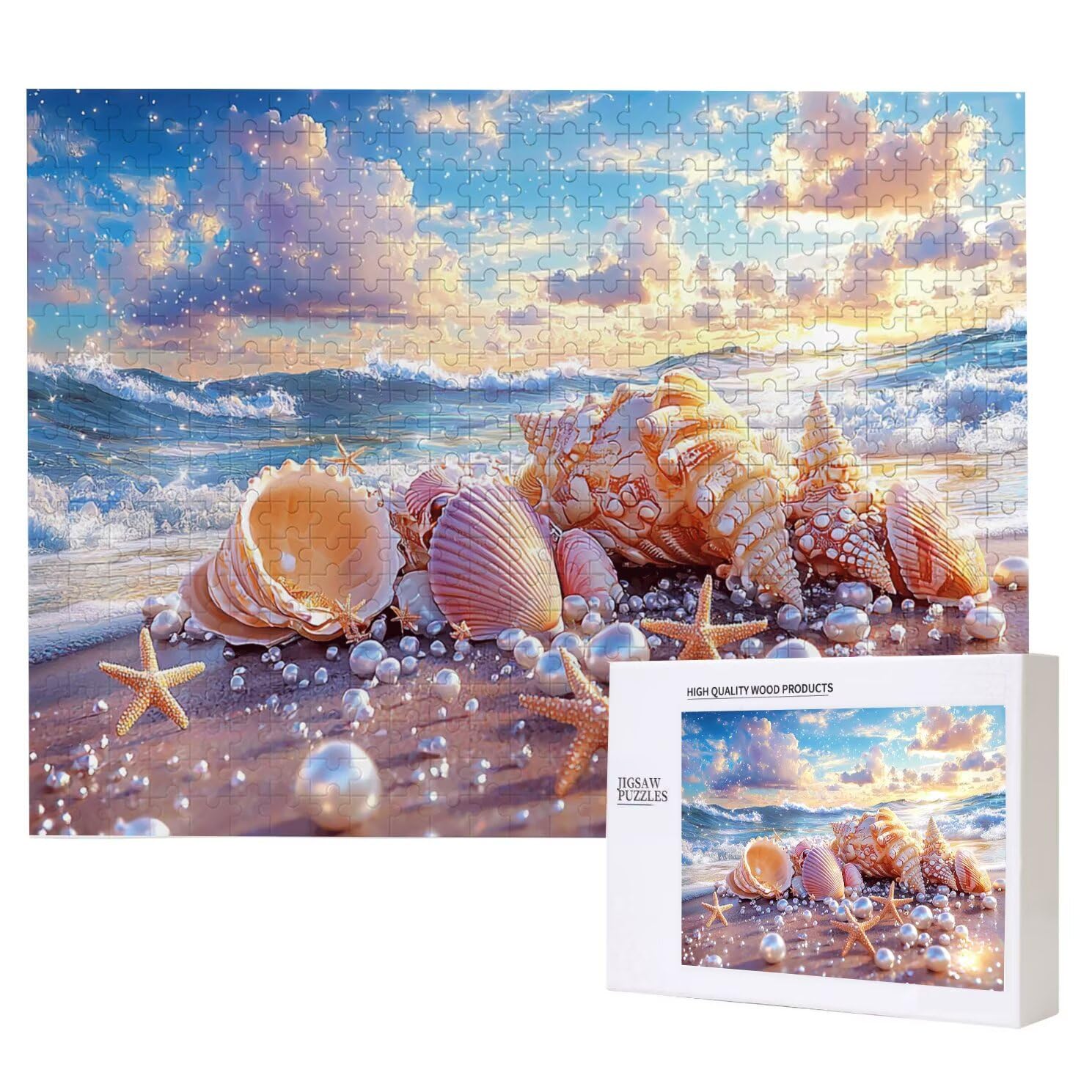 Puzzle dla dorosłych, 4000 sztuk, trudne drewniane puzzle, gra, gra logiczna, gra ręczna, dekoracja rodzinna, kreatywna rozrywka, prezent 87 x 141 cm perłowa ślimak K0F-215