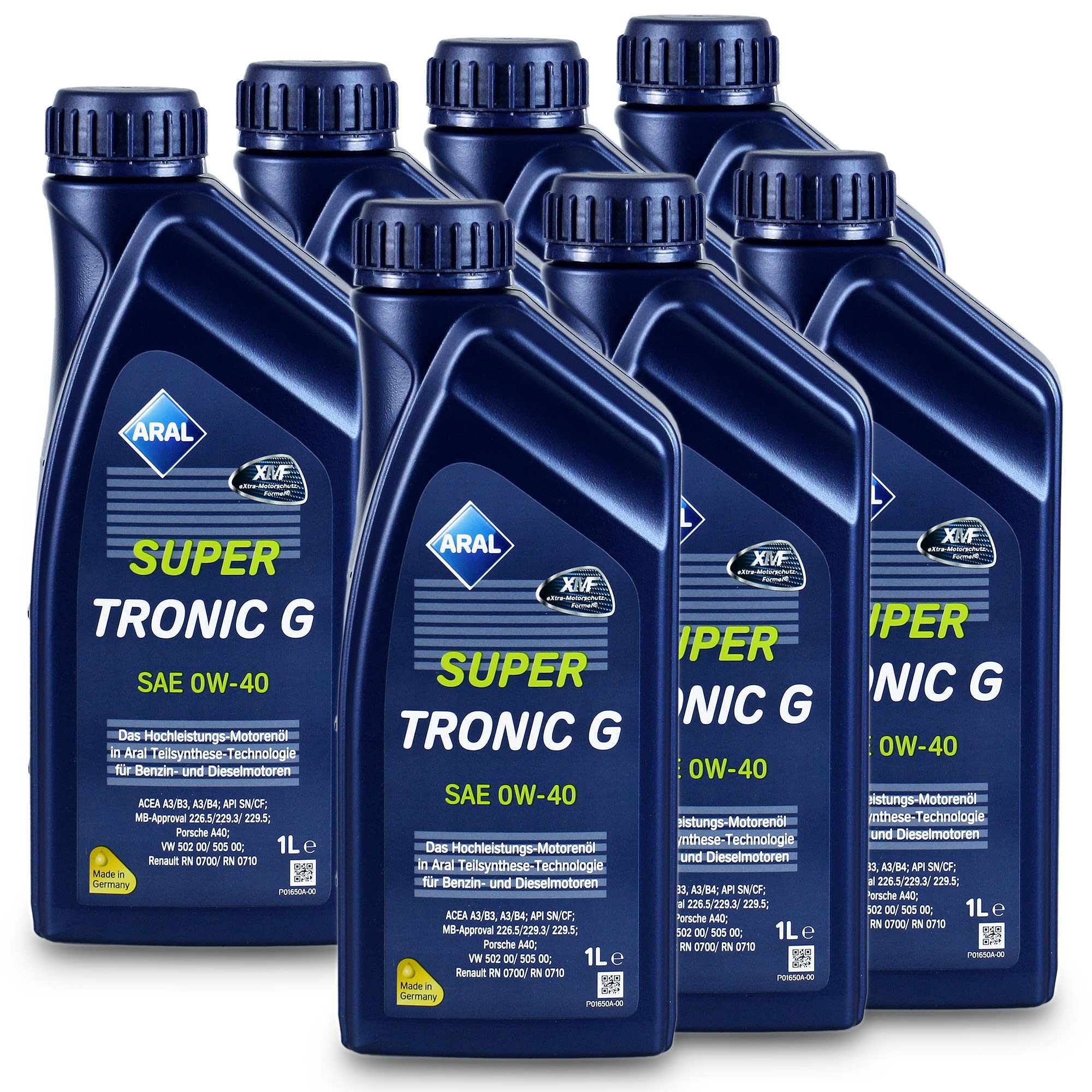 7x 1 L Liter Aral SuperTronic G 0W-40 Motor-Öl Motoren-Öl