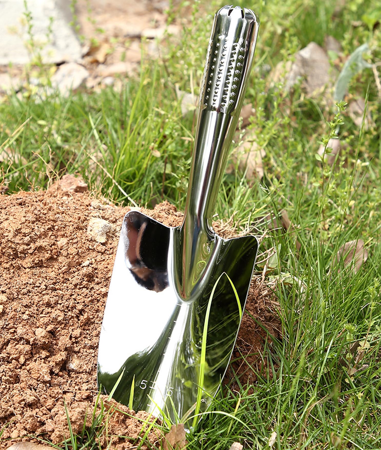 Cazzuola da giardino in acciaio inox, antiruggine, pala da giardino, vanga, piccoli attrezzi manuali, per diserbo, trapianto e scavo