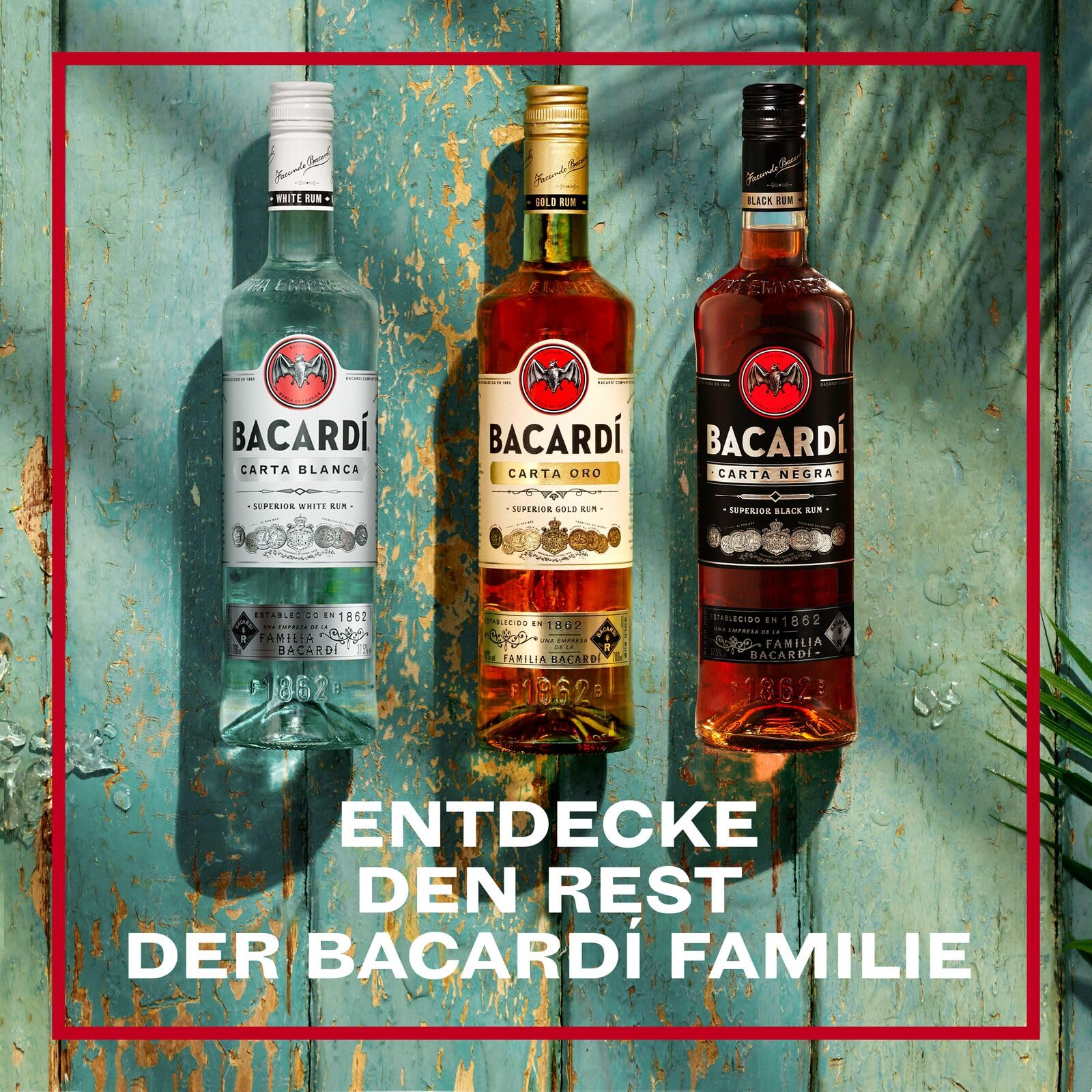 BACARDI Carta Blanca Superior White Rum - 70 cl/700 ml, 37,5 Vol-% - Legendärer Weißer Karibik-Rum, Perfekt zum Mixen und für Cocktails