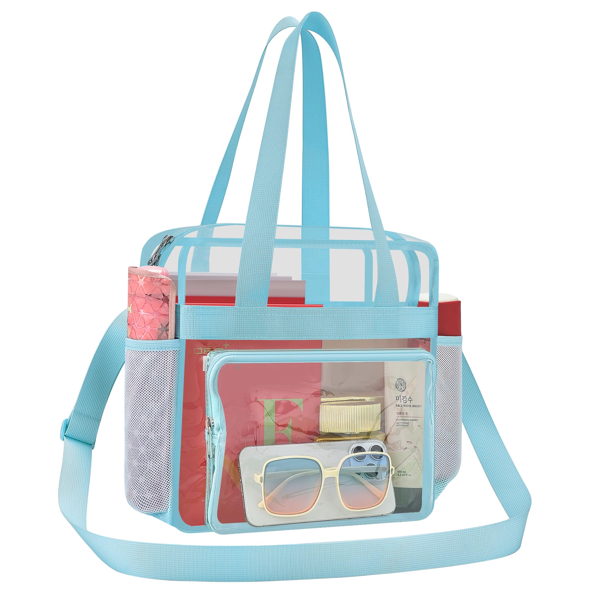Busiuw Clear Bag for Stadium Events Stadium Approved Clear Tote Bag 12x12x6