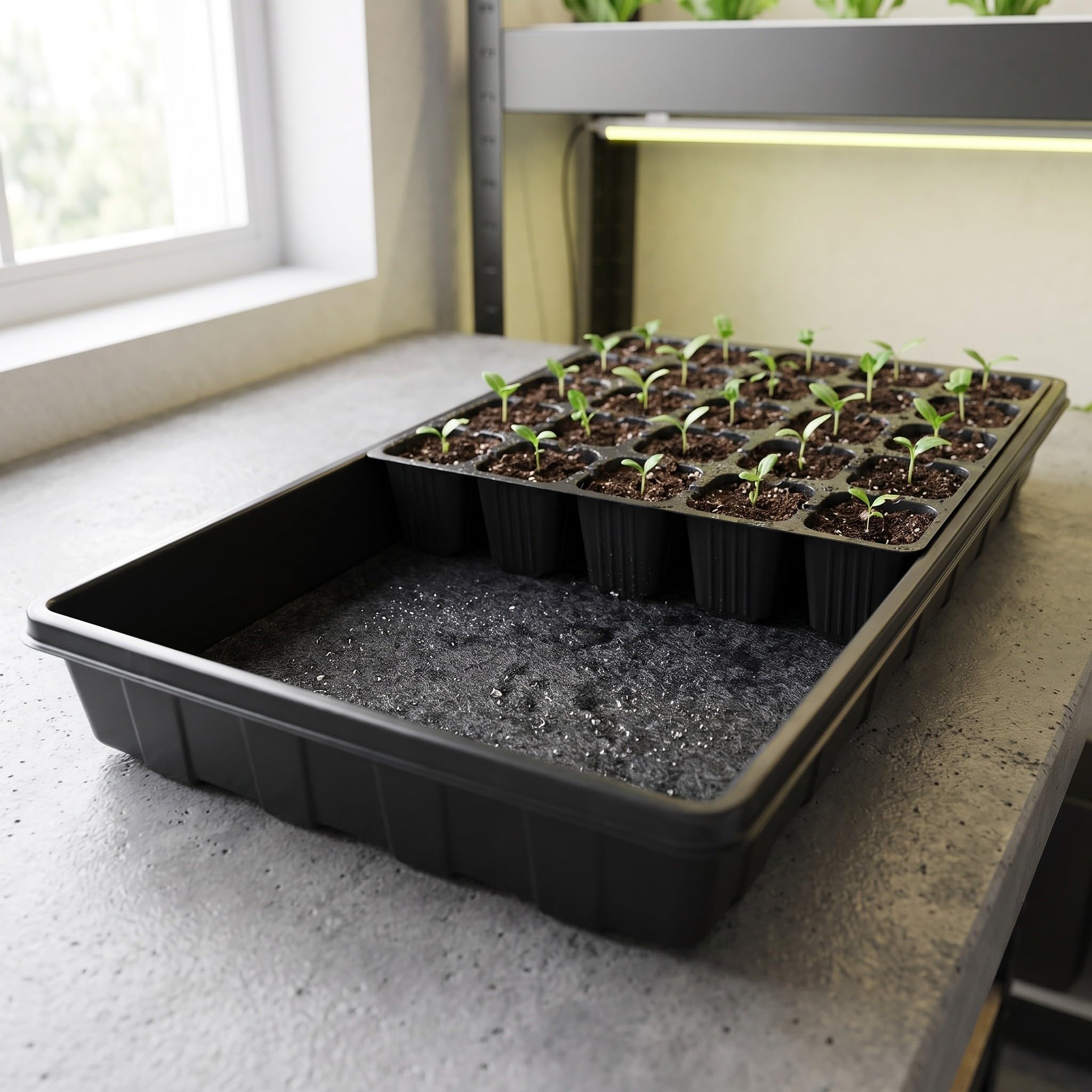 Toddmomy 16 Pezzi Tappetino capillare autoirrigante: 13x8, Spessore 1 mm, Feltro per Piante - Irrigazione Automatica per Giardinaggio, germinazione, /Piante da Interno