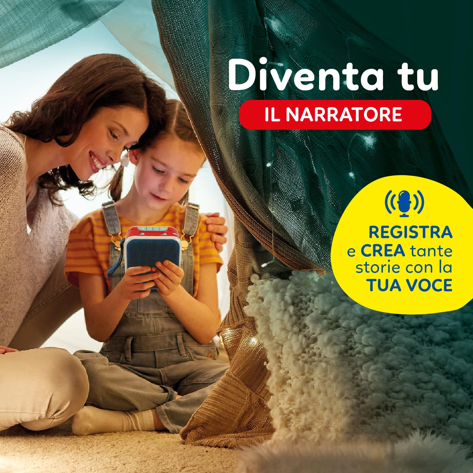 Clementoni Sapientino - Magico Raccontastorie per Bambini 3-8 Anni, con 40 Storie Illustrate in Pixel Art Interattive e Personalizzabili, 3 Modalità di Gioco e 2+ Ore di Racconti Scaricabili, 17729