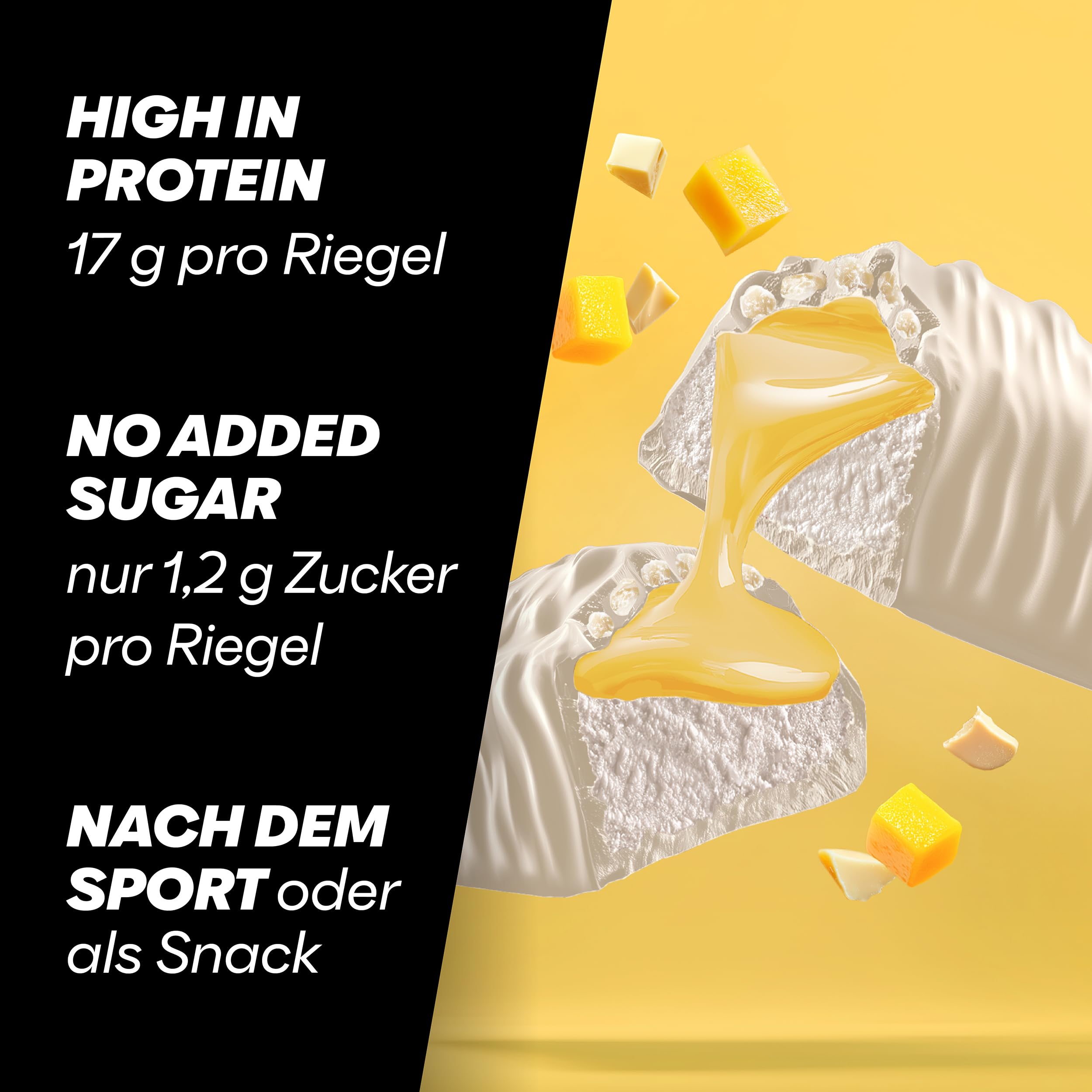 Powerbar Protein Riegel - Soft Core - Exotic Cream - 12x48g - High Protein Low Sugar Protein Bars