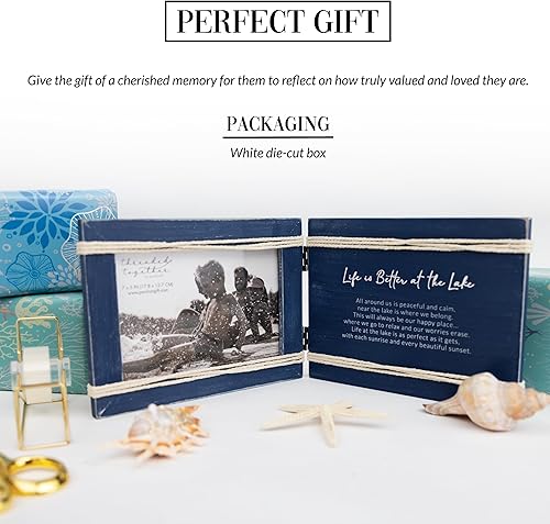 Miniatura 3 de Pavilion - Life Is Better At The Lake - Marco de fotos horizontal de 7 x 5 pulgadas, para amantes del lago, regalo para decoración de casa de campo,