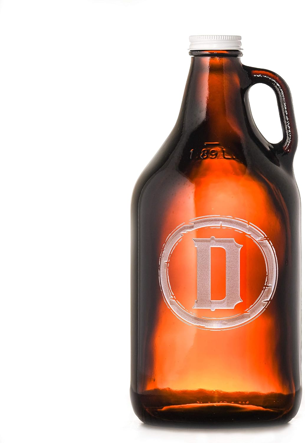 Personalized, Engraved Beer Growler With Single Letter