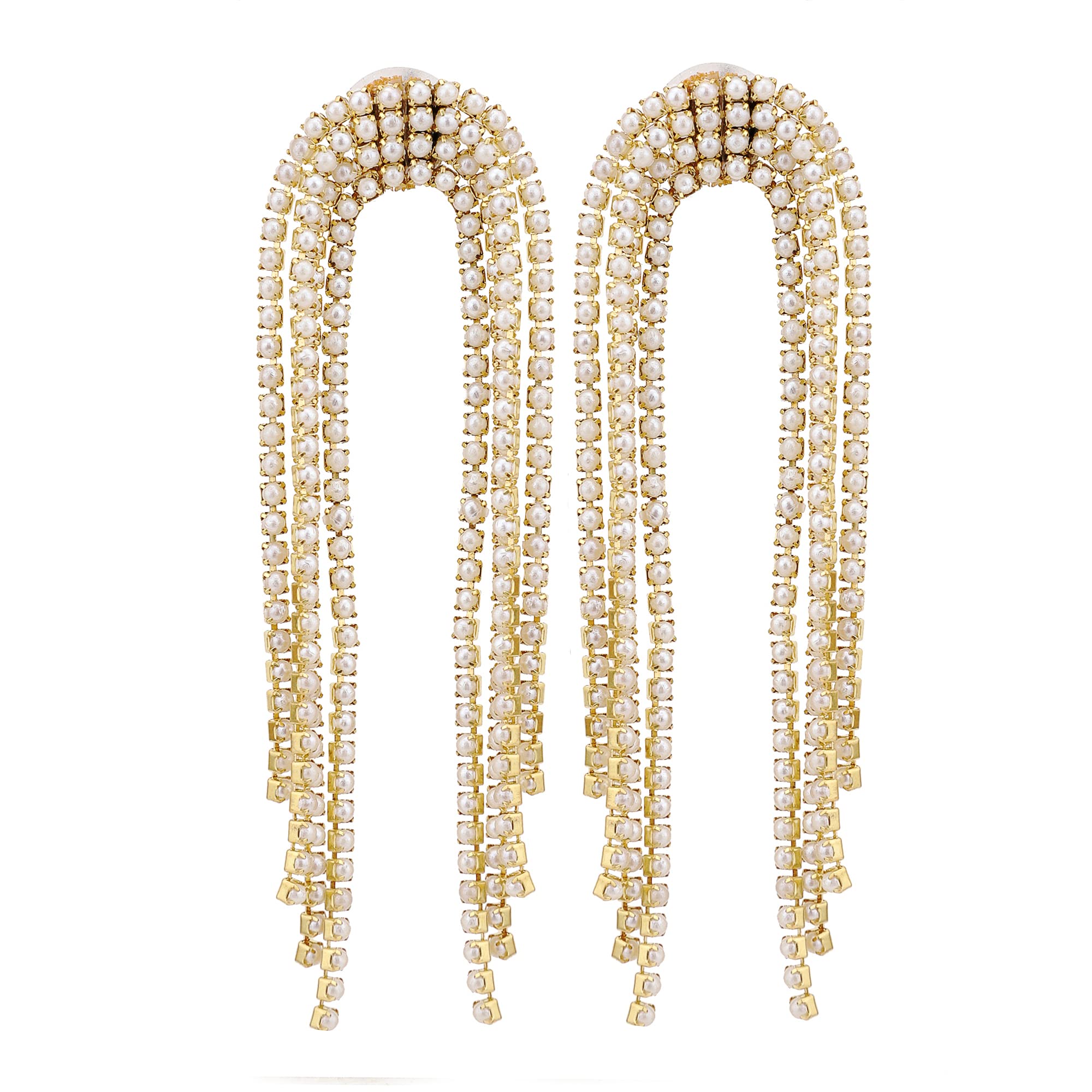 See full amazon price history chart for IIK COLLECTION Pair of 1 Golden Handmade Long Metal Pearl Chain Earrings For Wedding Party Women And Girls Alloy Drops & Danglers IIK COLLECTION Pair of 1 Golden Handmade Long Metal Pearl Chain Earrings For Wedding Party Women And Girls Alloy Drops & Danglers (B09Z6TX118) Amazon Price History, Amazon Price Tracker