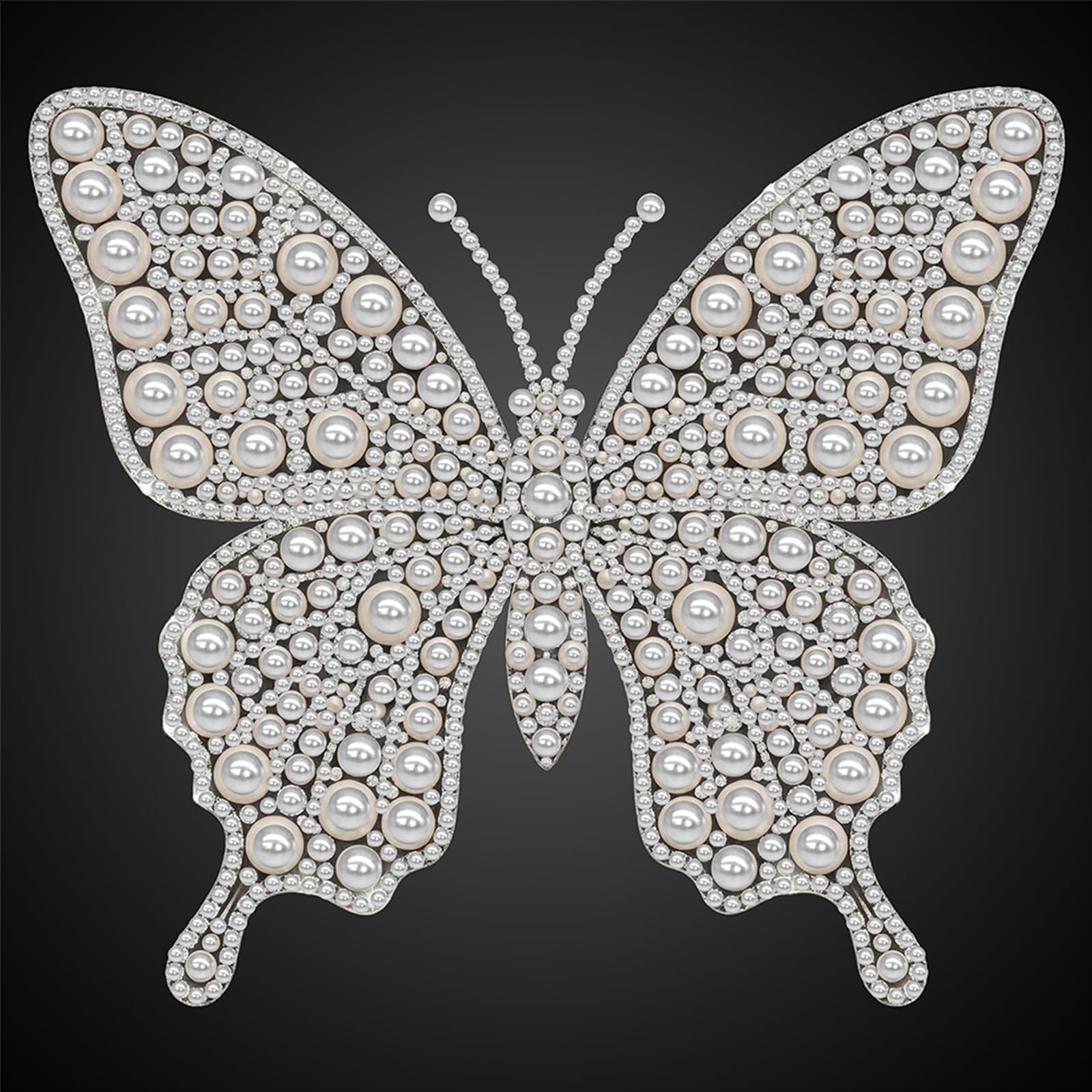 POETRYDRAW Butterfly DIY Pearl Painting Kits for Adults Beginners Home Wall Decor Pearl Gem Paintings Picture Arts Craft 25x25cm Without Frame (Butterfly)
