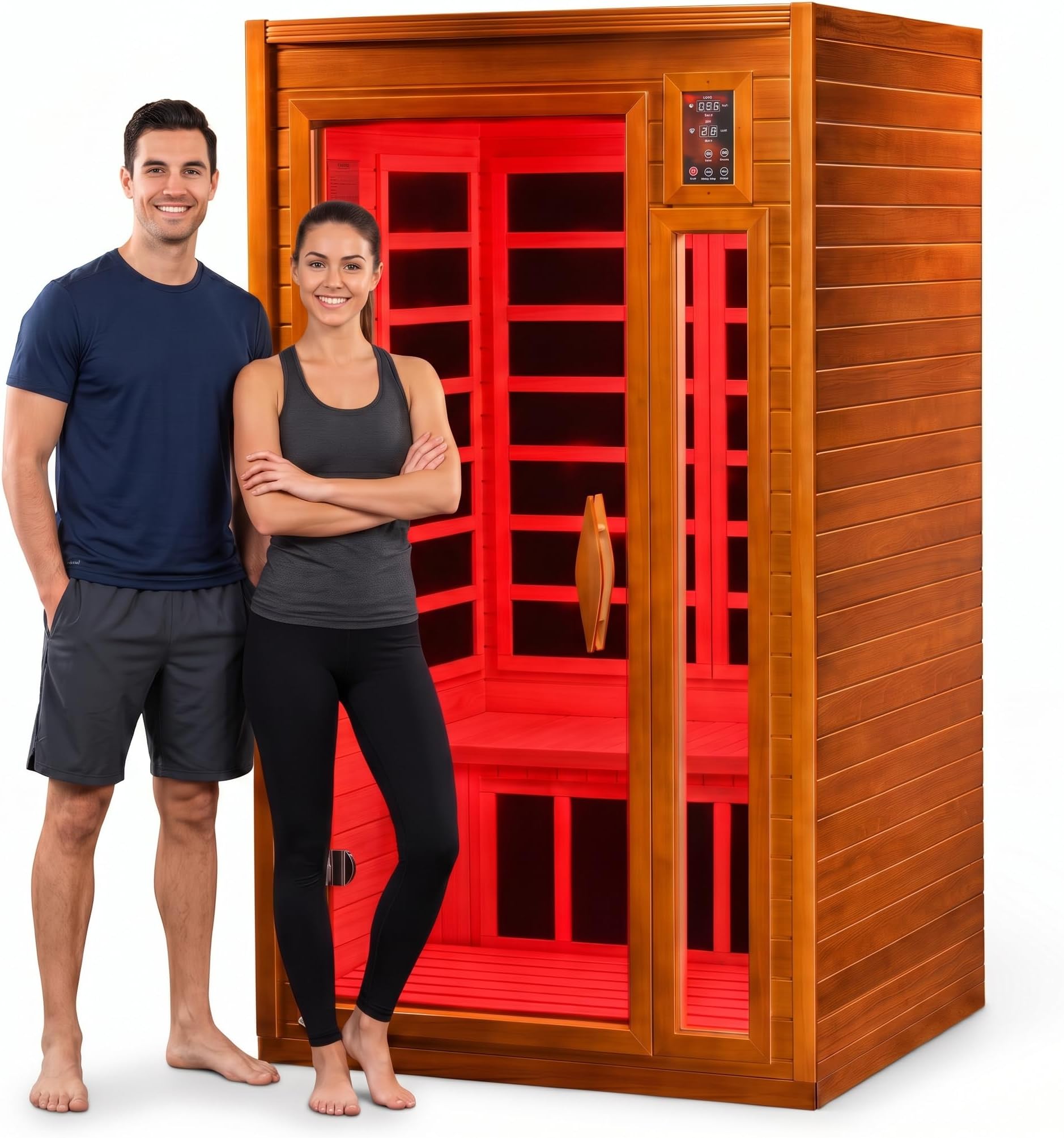 Dynamic Saunas Barcelona 1-2 Person Infrared Sauna with Red Light Therapy