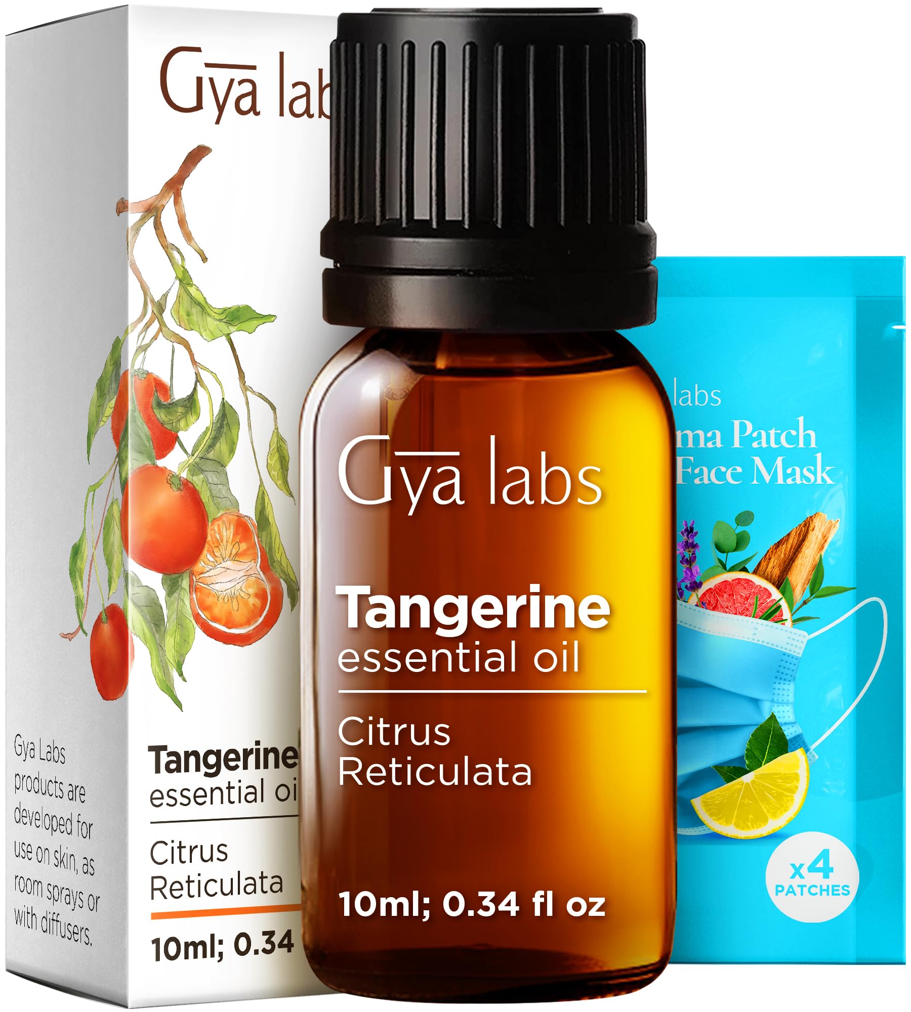 Tangerine Essential Oil for Skin, Hair &amp; Diffuser - 0.34 Fl Oz