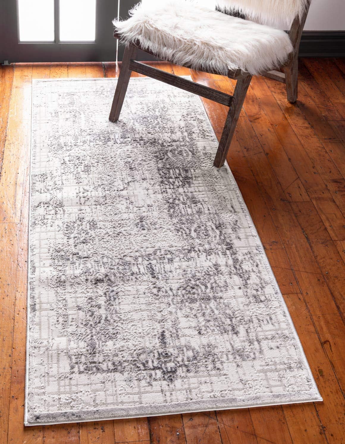 Unique Loom Aberdeen Collection Area Rug - Stanhope (2' 7" x 6' 1" Runner, Gray/ Beige)