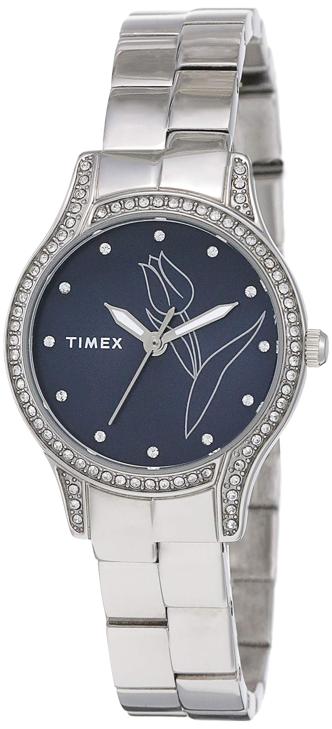 Timex Women Stainless Steel Analog Blue Dial Watch-Tw0Tl9500, Band Color-Silver (B07QNXCDKT) Amazon Price History, Amazon Price Tracker