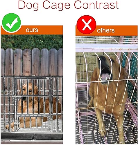 Miniatura 4 de Confote - Jaula de perro de acero inoxidable resistente de 47.6 in y corral de juegos para entrenamiento para perros grandes en interiores y