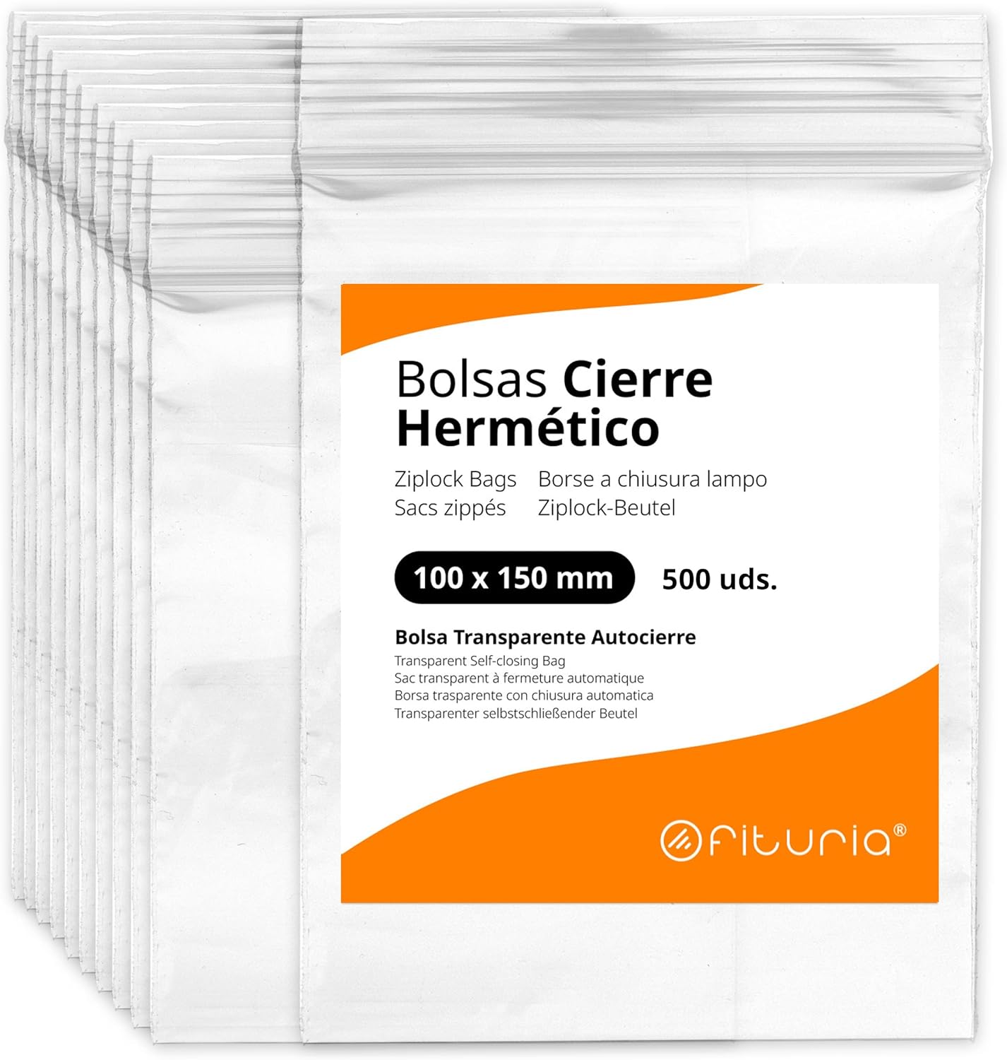 Transparent Plastic Zipper Bags Ideal for Freezing Food, Storage Documents, Reusable and Storage Bags - Ophituria