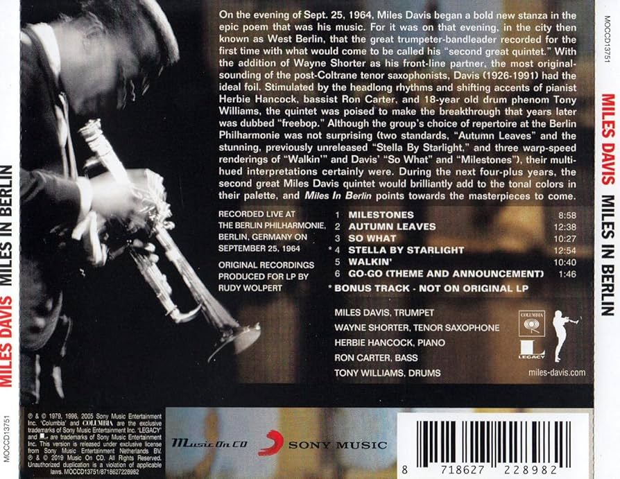 LP9点マイルスMiles DavisヨーロッパトーキョーベルリンCBSソニー Miles Davis – Miles in Berlin Japan LP with obi