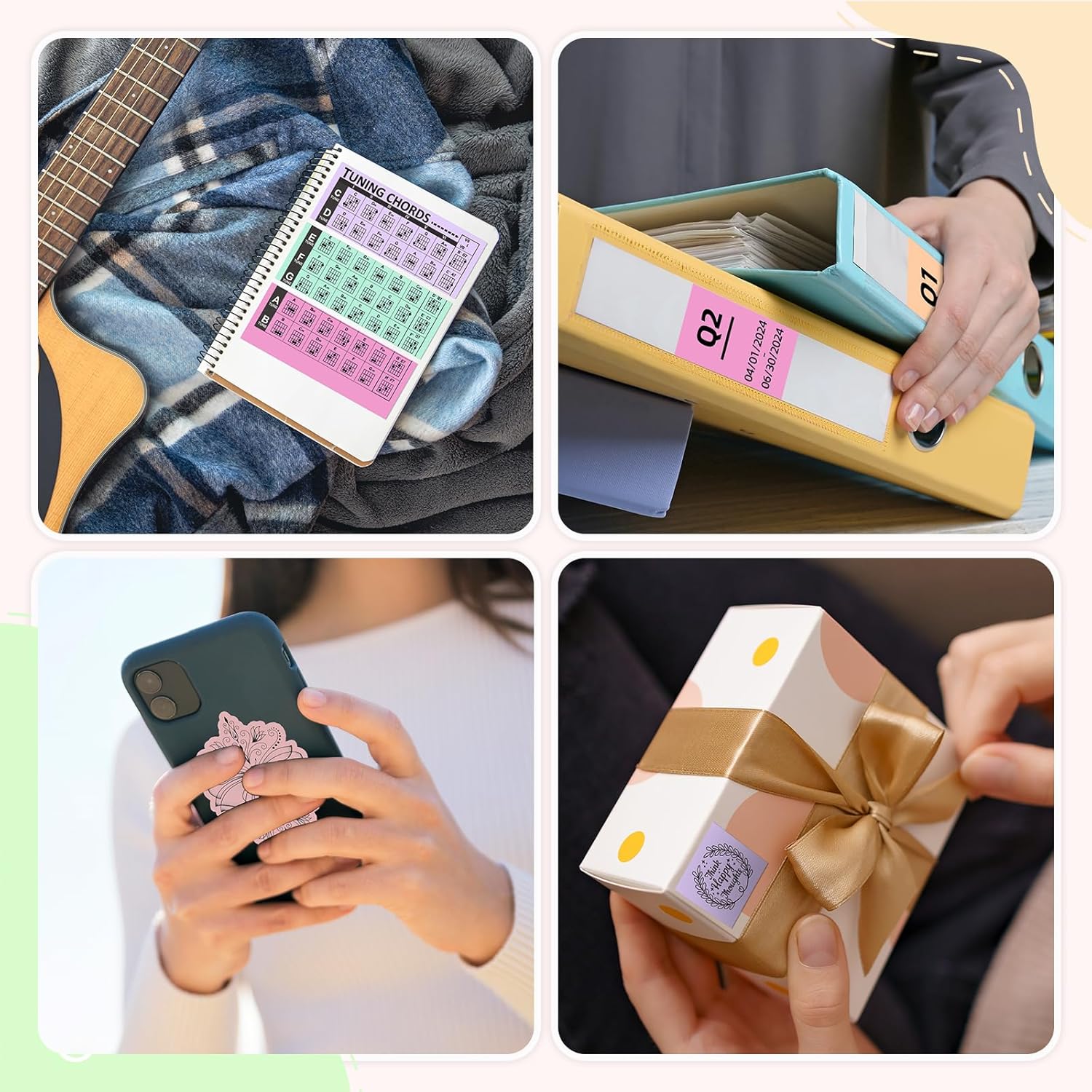 10 Rolls Self-Adhesive Multicolor Mini Printer Thermal Sticker Paper 53 x 28mm, 3 Rolls White and 7 Rolls color Printer Paper Compatible With Mini Thermal Printer Study Notes Journal Photos - Image 8