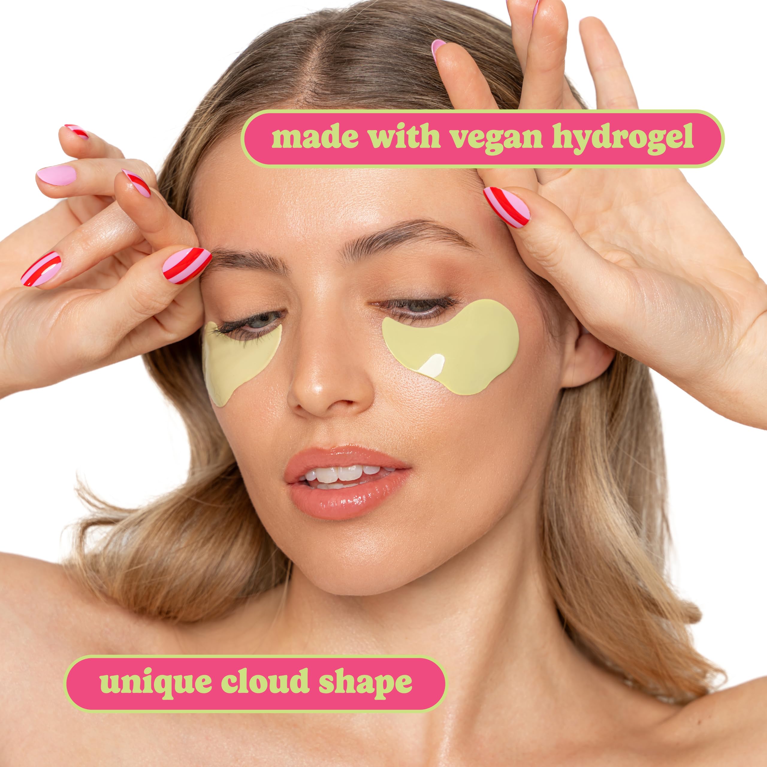 ESW Beauty Strawberry Matcha Latte Under Eye Patches – Depuffing & Hydrating – Vegan Hydrogel with Green Tea for Refreshing, Nourished Under Eyes