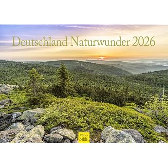 Edition Seidel Premium Calendar Germany Natural Wonders 2026 Format DIN A3 Wall Calendar Lower Saxony Bavaria Schleswig-Holstein Baltic Sea North Sea Sylt Harz Black Forest