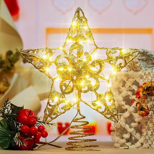 Miniatura 7 de Decoración para árbol de Navidad, 40 luces LED con control remoto, 8 modos de iluminación, decoración de árbol de Navidad, luz LED para decoración