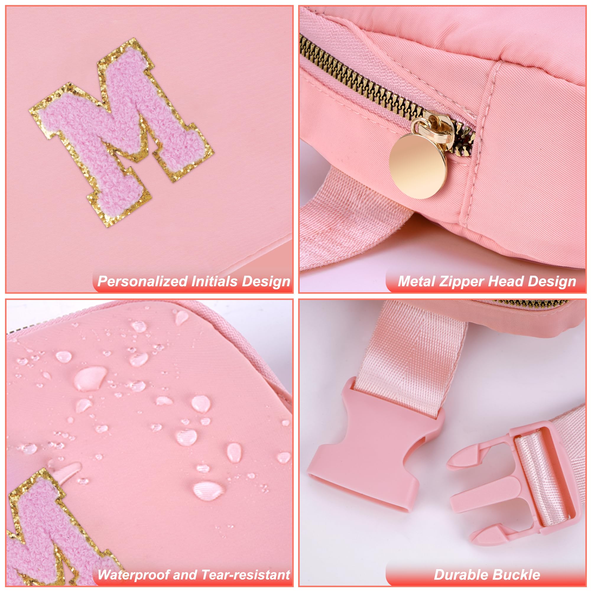 Uygafly Dance Recital Gifts - Dance Bag for Teens & Kids - Belt Bag Crossbody Bags - Small Waist Packs - Fanny Pack Birthday Gifts | Peach